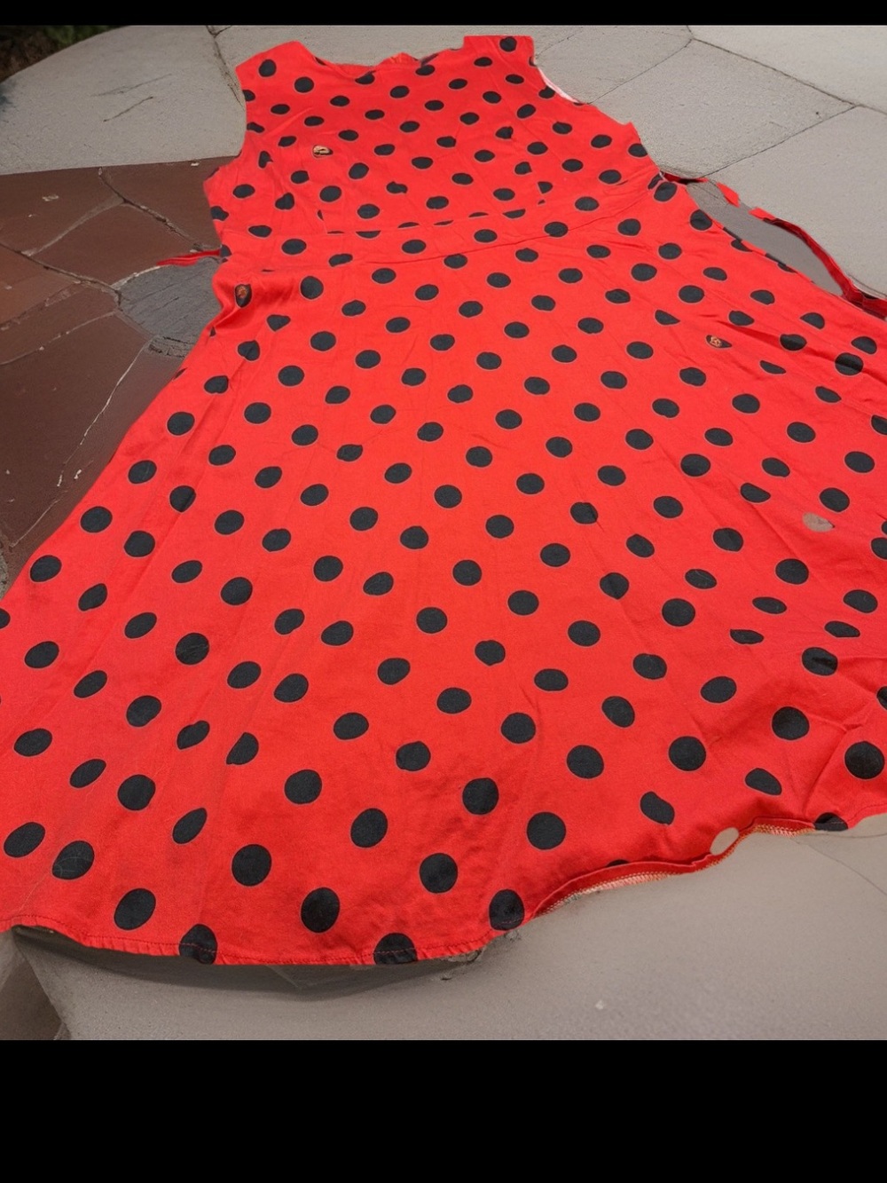 RED BLACK 50s DRESS Rockabilly Sock Hop Pin Up Red Black Polka Dots WOMEN’S  1X